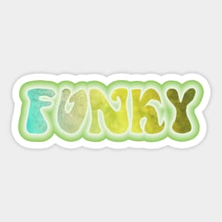 FUNKY. Retro 60s 70s aesthetic slang Sticker